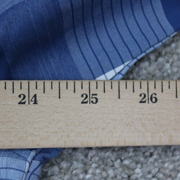 Orvis Tech Shirt Mens Large Blue/White Classic Collection Polyester S/S Button - Picture 12 of 14